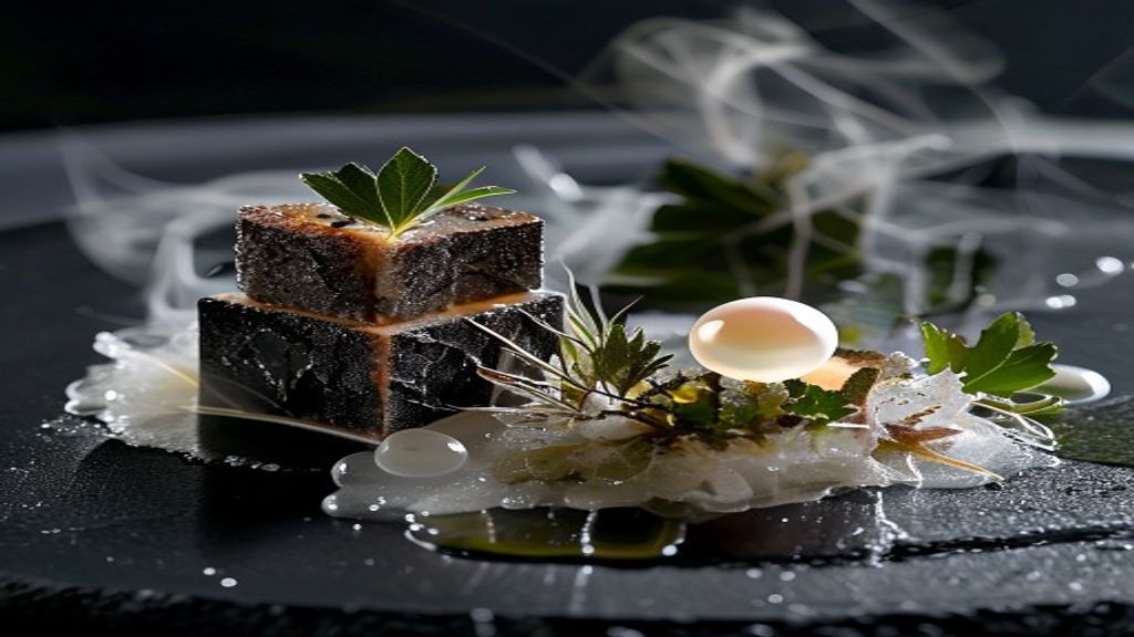 Umami Geométrico: Aurora Telúrica con Esfera Marina Cristalizada